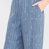Olivia Textured Cotton-Linen Wide-Leg Pants