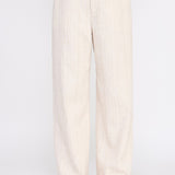 Olivia Textured Cotton-Linen Wide-Leg Pants