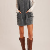 Thea Corduroy Pinafore Dress