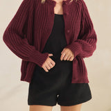 Elsie Rib Knit Button Cardigan