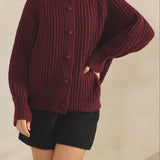 Elsie Rib Knit Button Cardigan