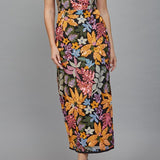 Valerie Floral Sequin Embroidered Midi Dress