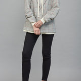Camilla Attached Hoodie Detail Pattern Blazer