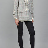 Camilla Attached Hoodie Detail Pattern Blazer