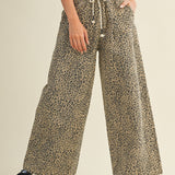 Arden Wide-Leg Leopard Print Trousers