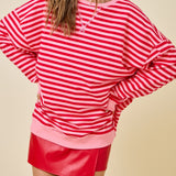 Brittney Oversized Striped Long Sleeve Top