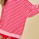 Brittney Oversized Striped Long Sleeve Top