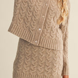 Rachel Cable Sweater Cardigan