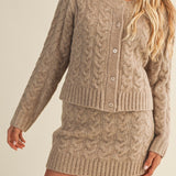 Rachel Cable Sweater Cardigan