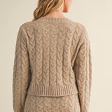 Rachel Cable Sweater Cardigan