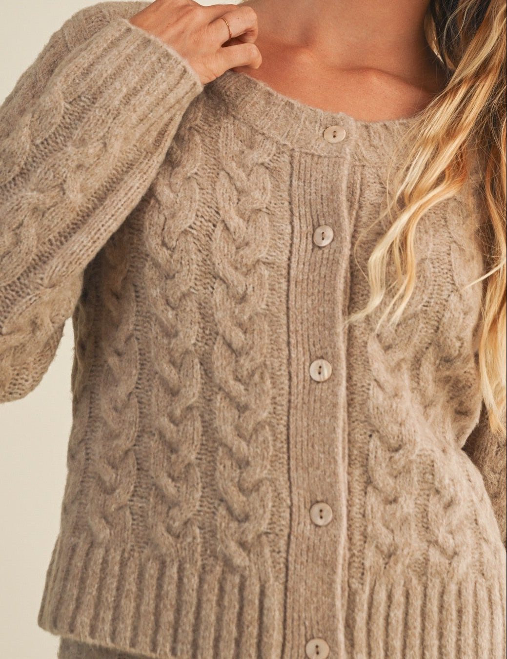 Rachel Cable Sweater Cardigan