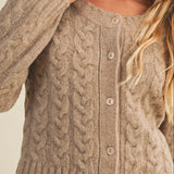 Rachel Cable Sweater Cardigan