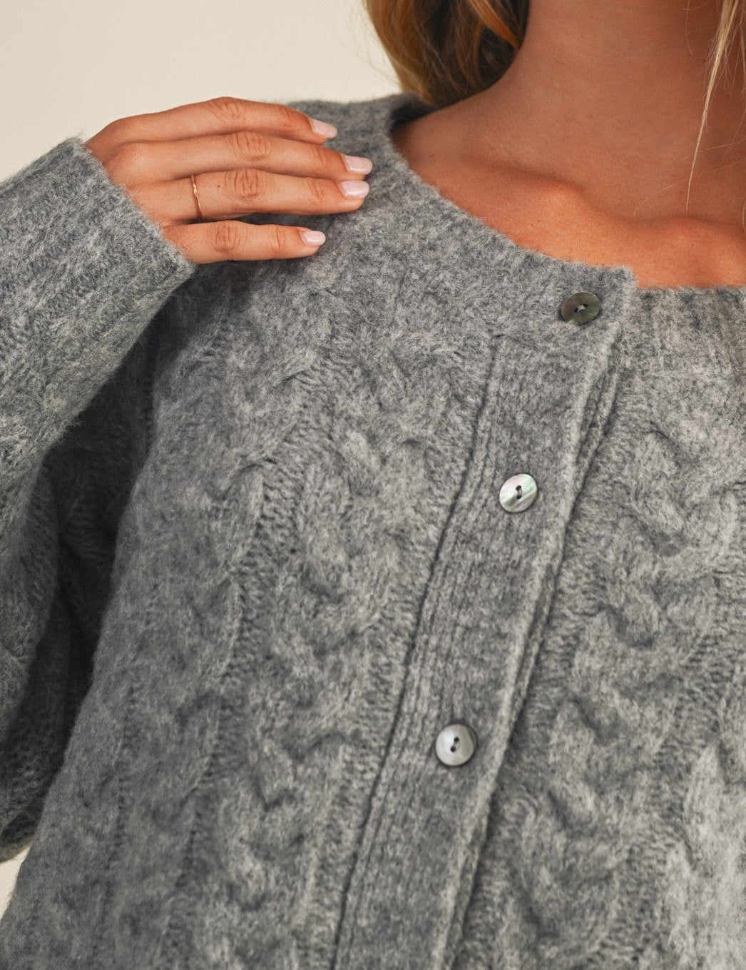 Rachel Cable Sweater Cardigan