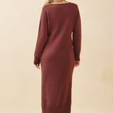 Margo V-Neck Sweater Midi Dress