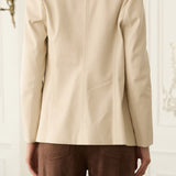 Gracelyn Faux Leather Blazer