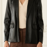 Gracelyn Faux Leather Blazer