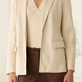 Gracelyn Faux Leather Blazer