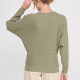 The Emilia Pointelle Dolman Sweater