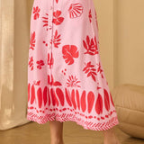 Vikki Printed Button-Down Midi Skirt