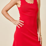 Sally Scallop Detail Knit Dress