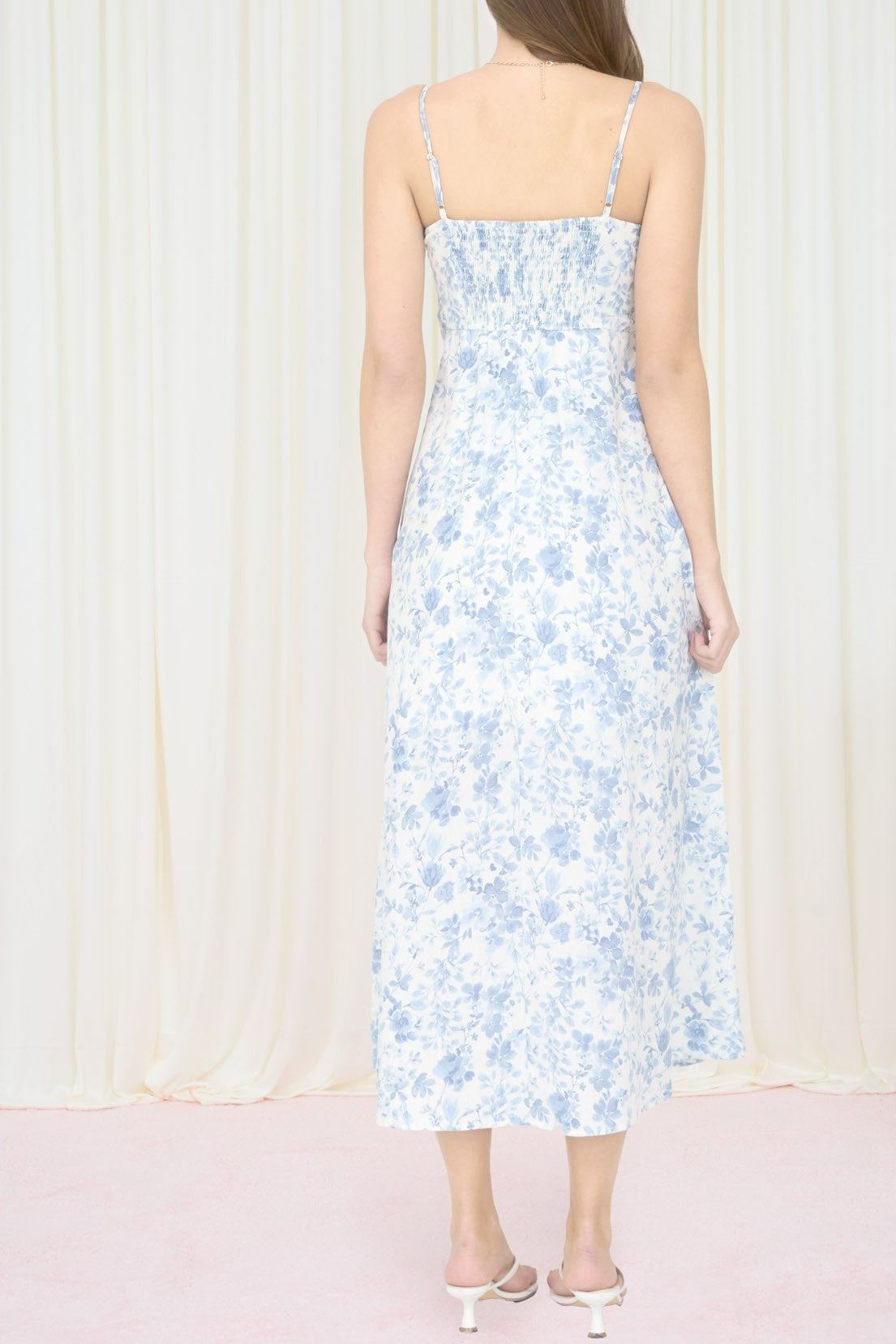 Watercolor Floral Midi Dress