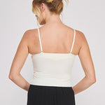 Josie Strappy Floral Lace Bralette cream lace detail