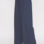 Reese Textured Knit Wide-Leg Pant navy side