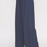 Reese Textured Knit Wide-Leg Pant navy side