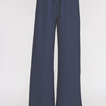 Reese Textured Knit Wide-Leg Pant navy front
