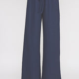 Reese Textured Knit Wide-Leg Pant navy front