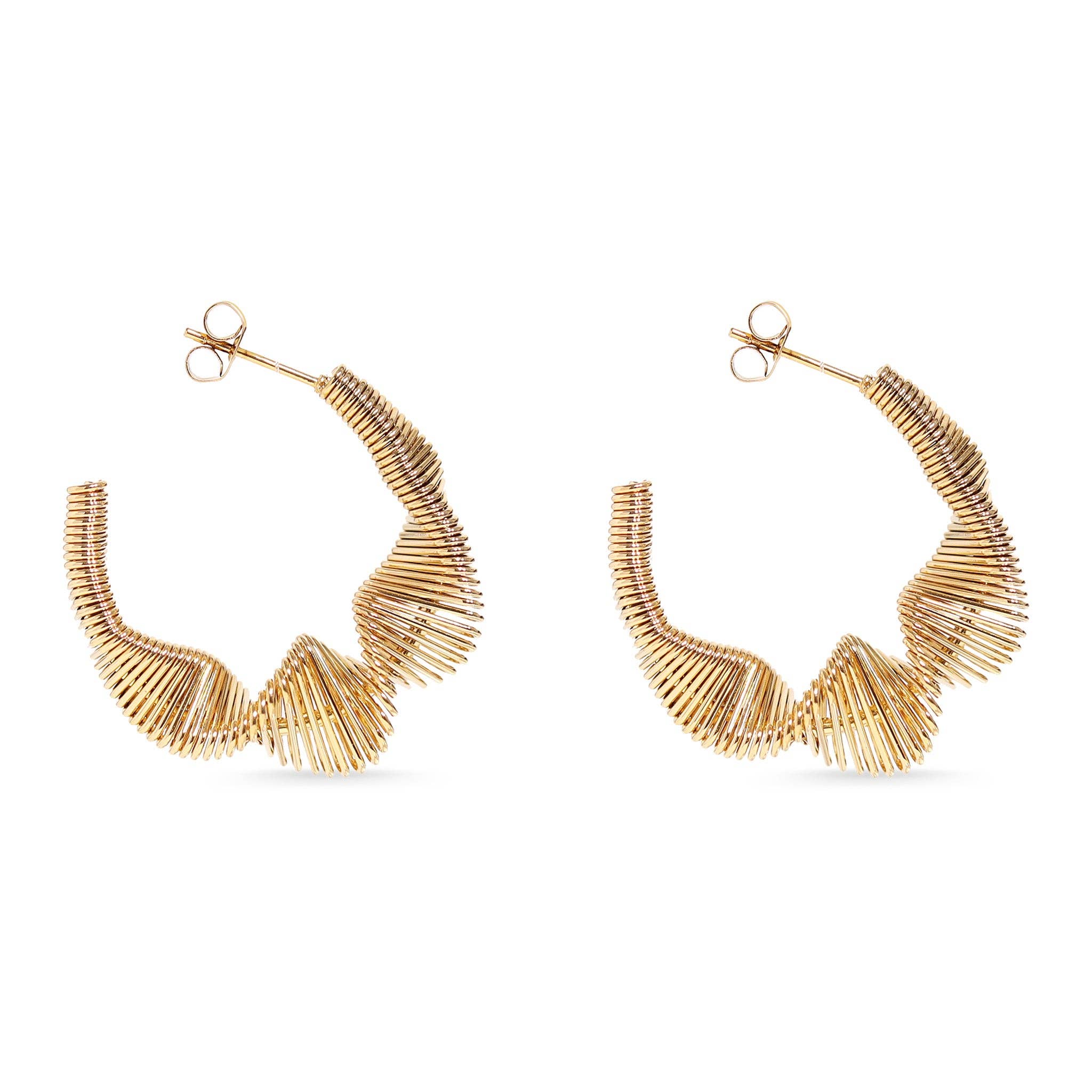 MTT Jewelry - Jewelry - Earrings - Melissa Wired Statement Hoop Stud Earrings - MTT Collective
