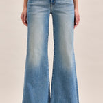 Happi Low Rise Comfort Flare Jean in Medium Vintage, front