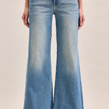 Happi Low Rise Comfort Flare Jean in Medium Vintage, front