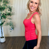 Carly Clean Line Square Shirred Top
