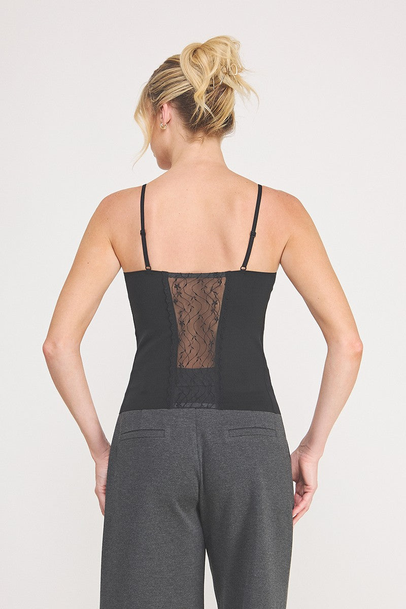 Nora Back-Lace Cami Bralette black side