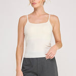 Nora Back-Lace Cami Bralette cream front