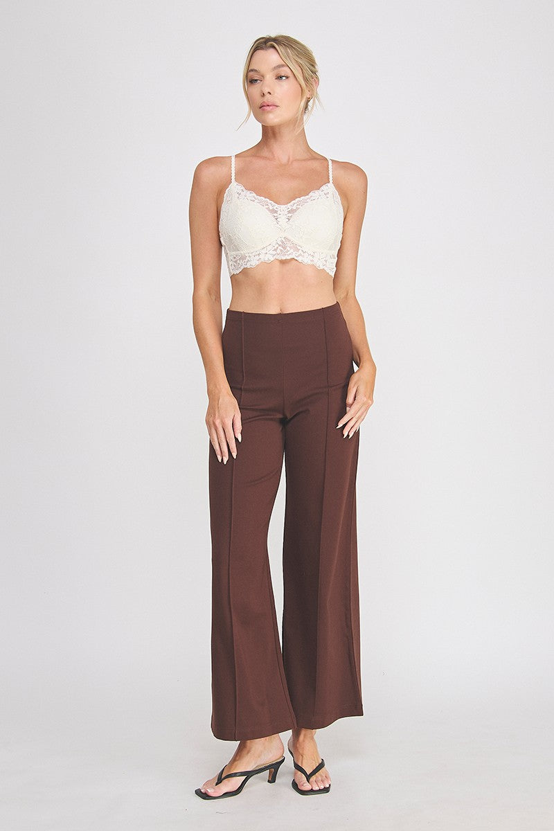 Elise Corded Lace Padded Bralette cream back