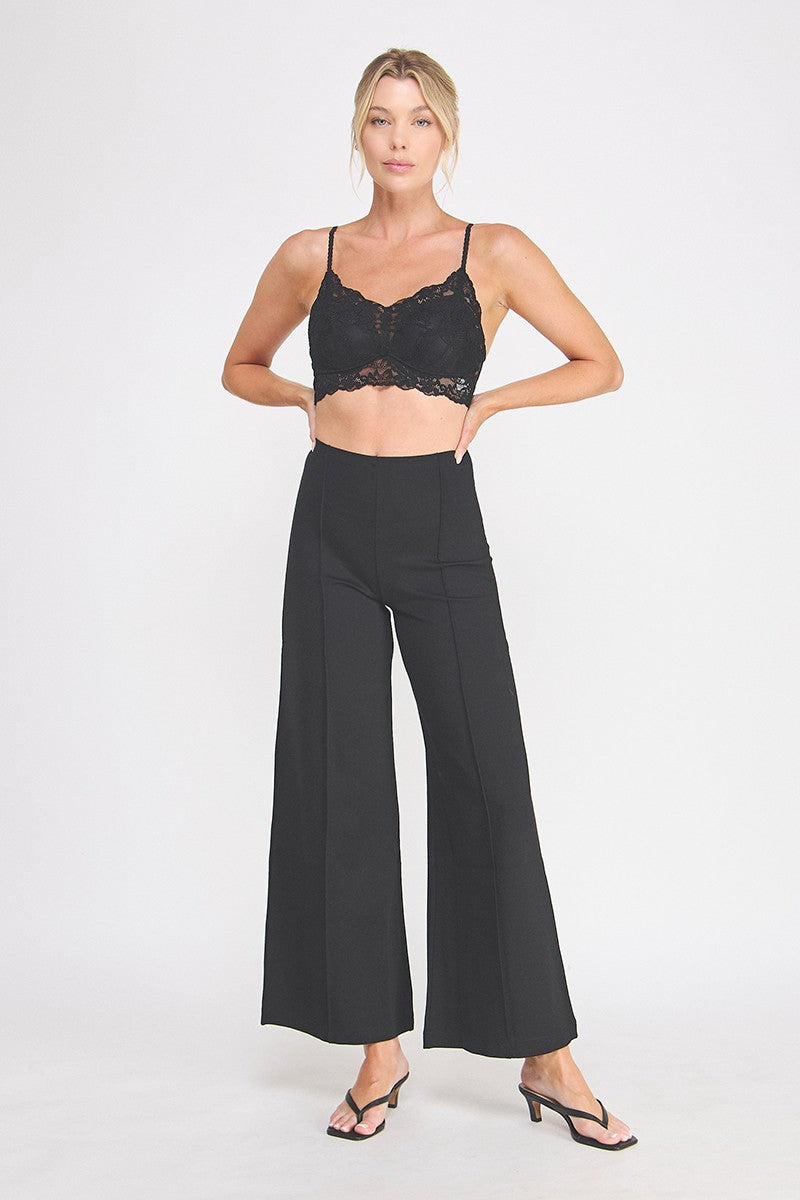 Elise Corded Lace Padded Bralette black back