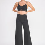 Elise Corded Lace Padded Bralette black back
