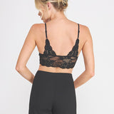 Elise Corded Lace Padded Bralette black lace detail