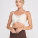 Elise Corded Lace Padded Bralette cream front
