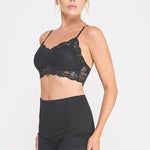 Elise Corded Lace Padded Bralette black side