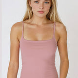 Melanie Clean Line Square Cami in Pearl Blush