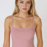 Melanie Clean Line Square Cami in Pearl Blush