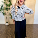 Linden Polka Dot Knit Cardigan