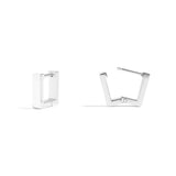 Judith Square Huggie Earrings