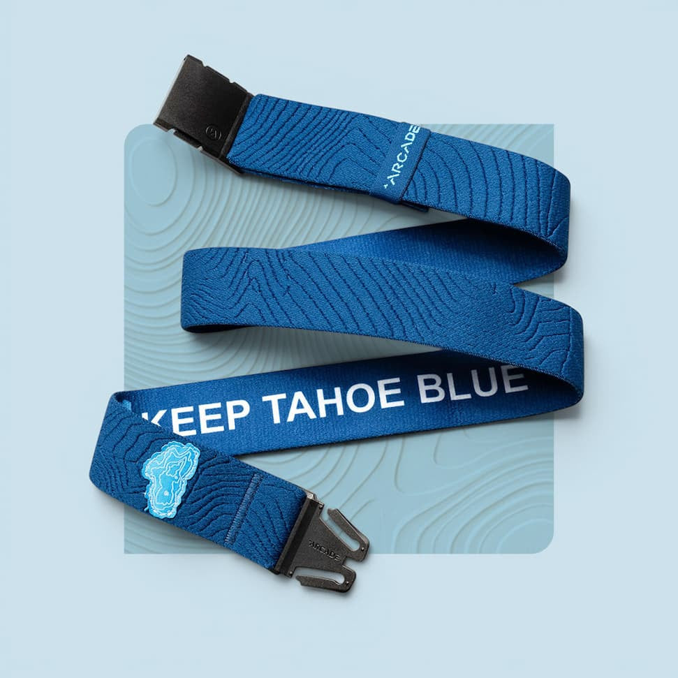 Keep Tahoe Blue Stretch Belt