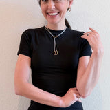 CC Convertible Mixed Metal Necklace