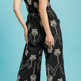 Shania Boho Smocked Wide-Leg Jumpsuit