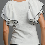 Cynthia Ruffled Sleeve Top
